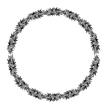 Mandala. Ethnic decorative round element. Hand drawn lacy patterned frame Stock Illustration