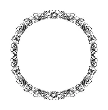 Mandala. Ethnic decorative round element. Hand drawn lacy patterned frame Stock Illustration