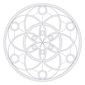 Mandala in ethnic style Stock Illustration