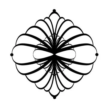 Mandala floral pattern. Coloring book page element for adult or children. Illustrazione stock