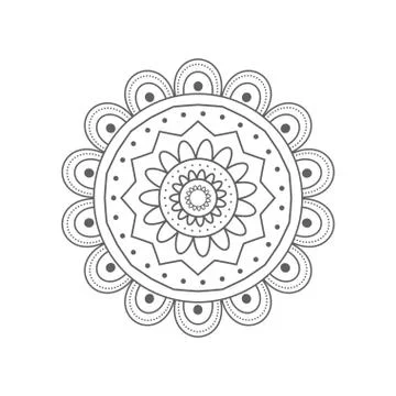 Mandala. Floral pattern Stock Illustration