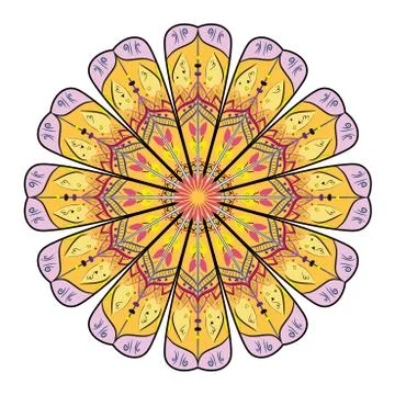 Mandala floral pattern Stock Illustration