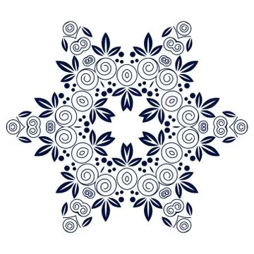Mandala. Flower decorative element. Stock Illustration