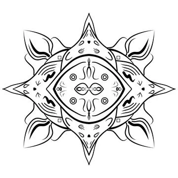 Mandala flower decorative Stock Illustration