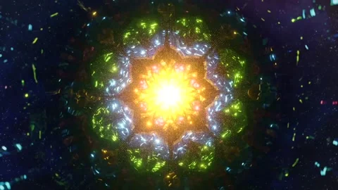 Mandala Flower, Kaleidoscope, Colorful loop Animation, New Age Stock Footage 160140043