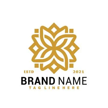 Mandala Flower Ornament Logo Vector Design, Creative Logos Designs Concept fo Stock Illustration