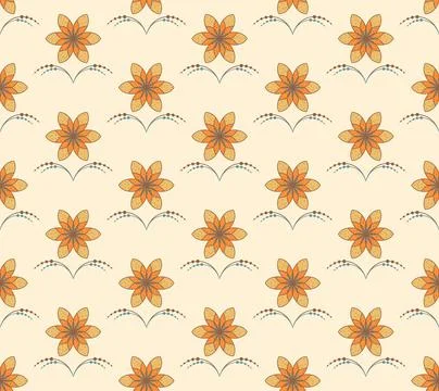 Mandala flower seamless pattern. Ethnic boho style Ornament. Floral surface Stock Illustration