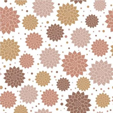 Mandala flowers texture vector seamless pattern. Surface pattern design. Vector. Stock-Illustration