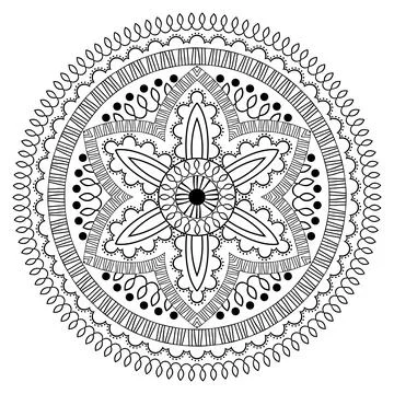 Mandala Forest Flower Stock Illustration