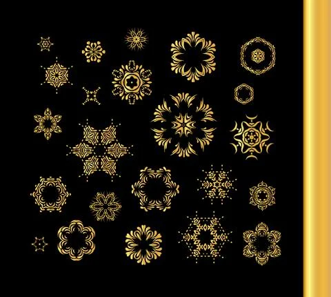 Mandala  gold  round ornament  pattern Stockillustratie