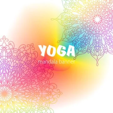 Mandala on gradient background. Round Ornament Pattern. Indian. Arabic, Islam Stock Illustration