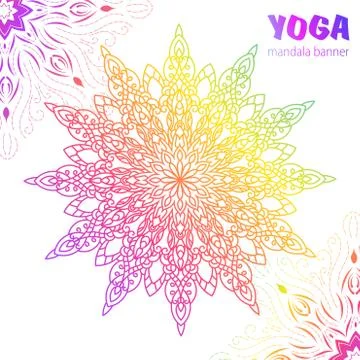 Mandala gradient background. Round Ornament Pattern. Indian. Arabic, Islam Illustrazione stock