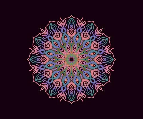 Mandala gradient circle Stock Illustration