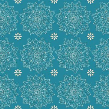 Mandala grande seamless pattern vector background Illustrazione stock