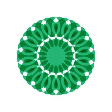 MANDALA GREEN 01 Stock Illustration