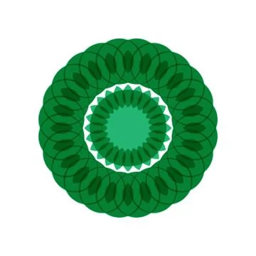 MANDALA GREEN 01 Illustrazione stock