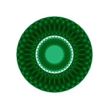 MANDALA GREEN 01 Illustrazione stock