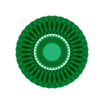 MANDALA GREEN 01 Stock Illustration