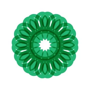 MANDALA GREEN 01 Stock Illustration