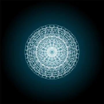 Mandala guiiloche spirographic elements for design templates watermarks of ce Stock Illustration