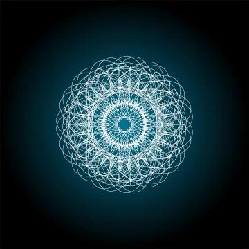 Mandala guiiloche spirographic elements for design templates watermarks of ce Illustrazione stock