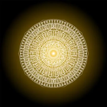 Mandala guiiloche spirographic elements for design templates watermarks of ce Illustrazione stock