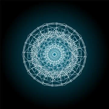 Mandala guiiloche spirographic elements for design templates watermarks of ce Stockillustratie