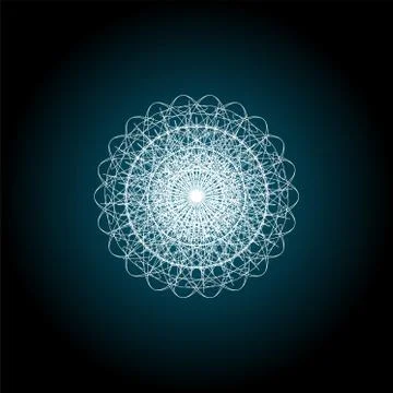 Mandala guiiloche spirographic elements for design templates watermarks of ce Illustrazione stock