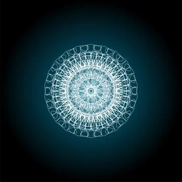 Mandala guiiloche spirographic elements for design templates watermarks of ce 스톡 일러스트