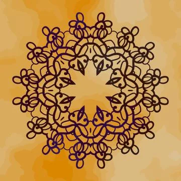 Mandala henna Stock Illustration
