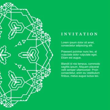 Mandala invitation card with creative design vector Stock Illustration