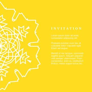Mandala invitation card with creative design vector Stock Illustration