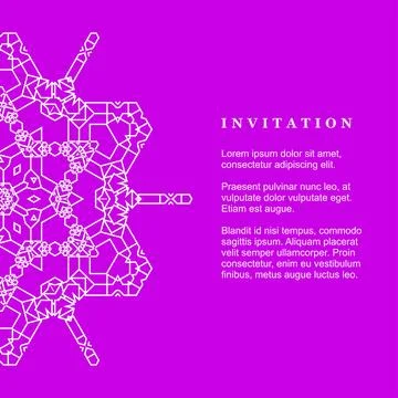 Mandala invitation card with creative design vector Stock Illustration
