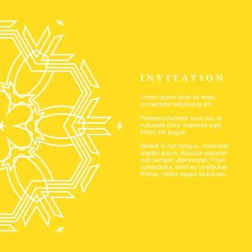 Mandala invitation card with creative design vector 库存插图