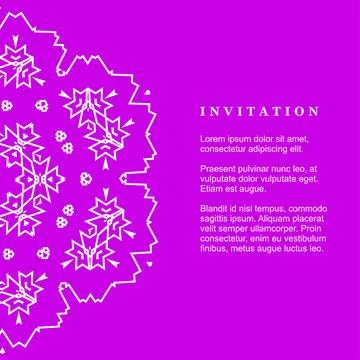 Mandala invitation card with creative design vector Stock Illustration