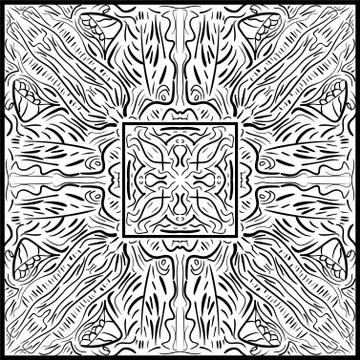 Mandala Isolated on White Background. Abstract pattern vector illustration. R イラスト素材