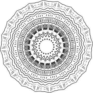 Mandala Isolated on White Background. Abstract pattern vector illustration. R Illustrazione stock