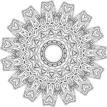Mandala Isolated on White Background. Abstract pattern vector illustration. R イラスト素材