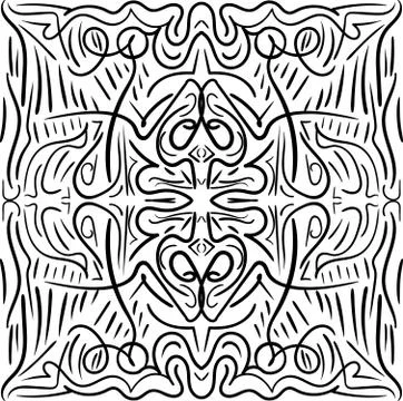 Mandala Isolated on White Background. Abstract pattern vector illustration. R Illustrazione stock