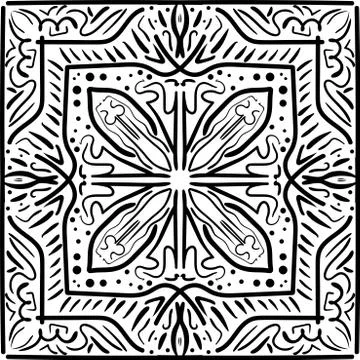 Mandala Isolated on White Background. Abstract pattern vector illustration. R Illustrazione stock