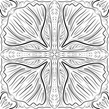 Mandala Isolated on White Background. Abstract pattern vector illustration. R Illustrazione stock