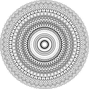 Mandala Isolated on White Background. Abstract pattern vector illustration. R 스톡 일러스트