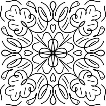 Mandala Isolated on White Background. Abstract pattern vector illustration. R Illustrazione stock