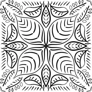 Mandala Isolated on White Background. Abstract pattern vector illustration. R Illustrazione stock