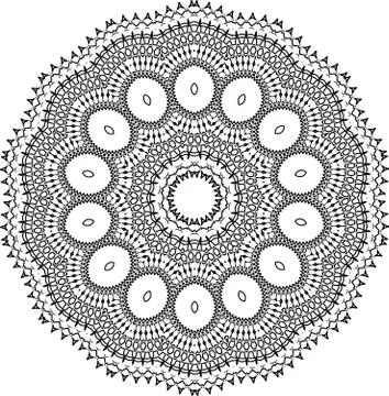Mandala Isolated on White Background. Abstract pattern vector illustration. R Stock Illustration