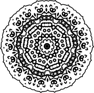 Mandala isolated on white background. Abstract pattern vector illustration. R Stock Illustration