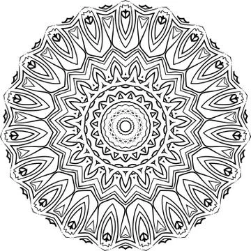 Mandala isolated on white background. Abstract pattern vector illustration. R Illustrazione stock