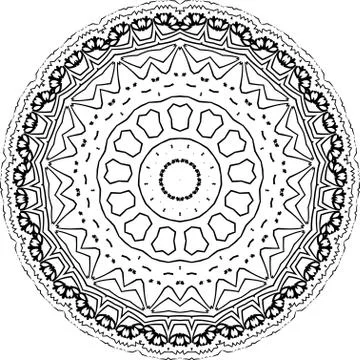 Mandala isolated on white background. Abstract pattern vector illustration. R Illustrazione stock
