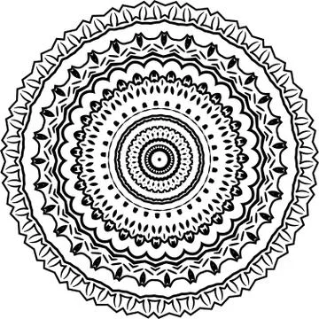 Mandala isolated on white background. Abstract pattern vector illustration. R Illustrazione stock