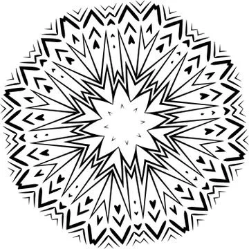 Mandala isolated on white background. Abstract pattern vector illustration. R イラスト素材